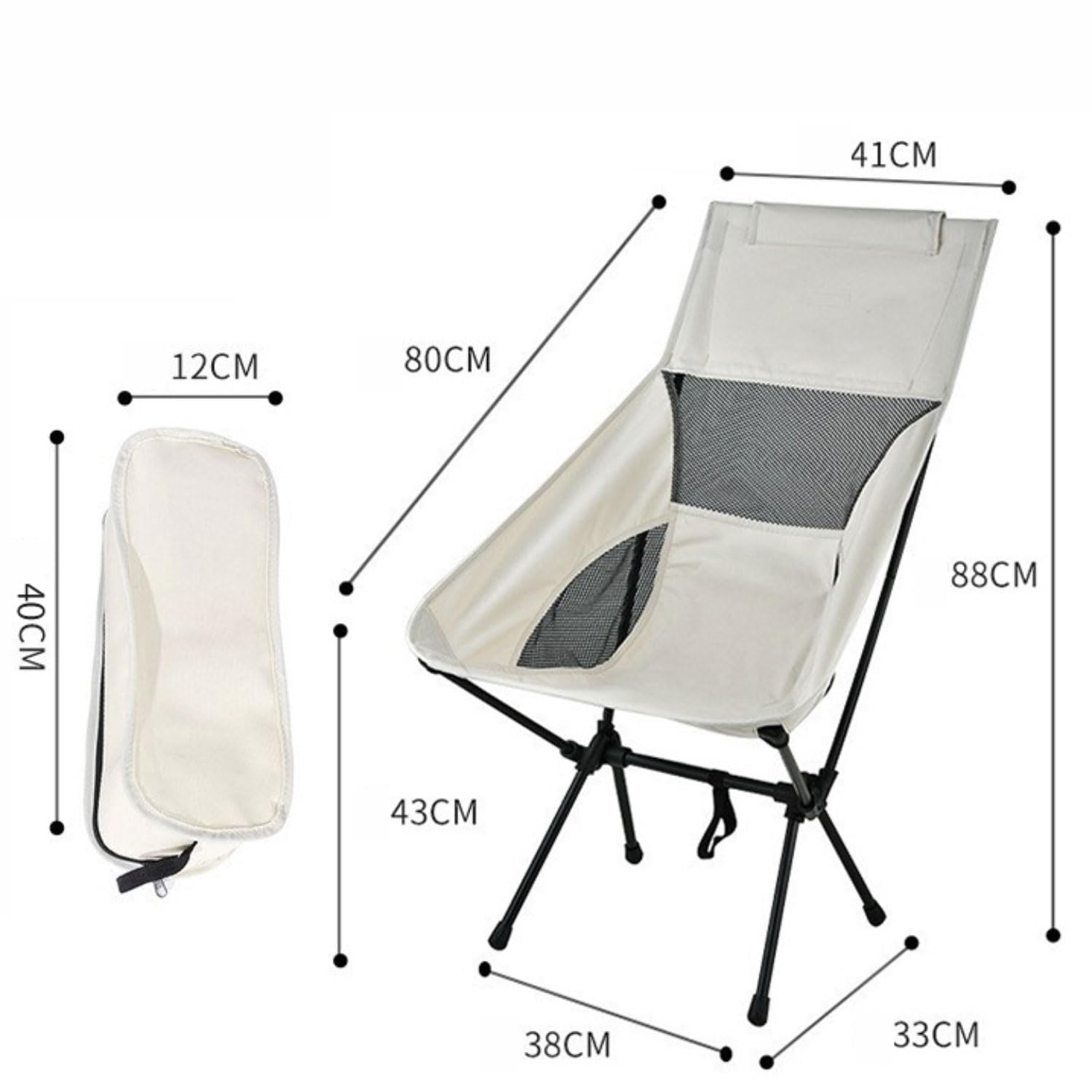 Campingstuhl Hochlehner faltbar 120 kg Klappstuhl Camping leicht Angelstuhl klappbar Klappstuhl Outdoor mit Tragetasche Faltstuhl Ultraleicht Campingstuhl klappbar für Picknick Outdoor Wandern