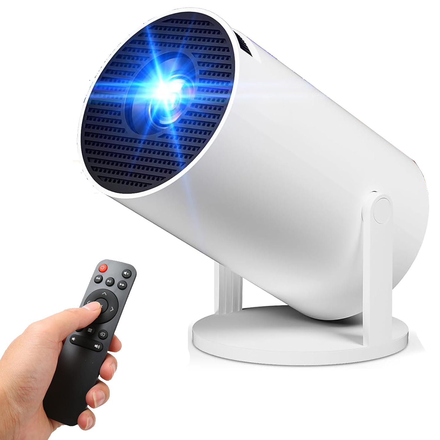 EYUVAA LABEL Lightbeam Smart Projector for Home Office with WiFi & Bluetooth, Support 1080P Resolution 3000 Lumen, Rotabable Design and Android 11 with Built-in Apps, 100 inches Max Display-image-25