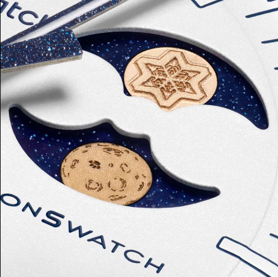 Image of Swatch MoonSwatch Omega X Mission to Earthphase Moonshine Gold Cold Moon December Wristwatch