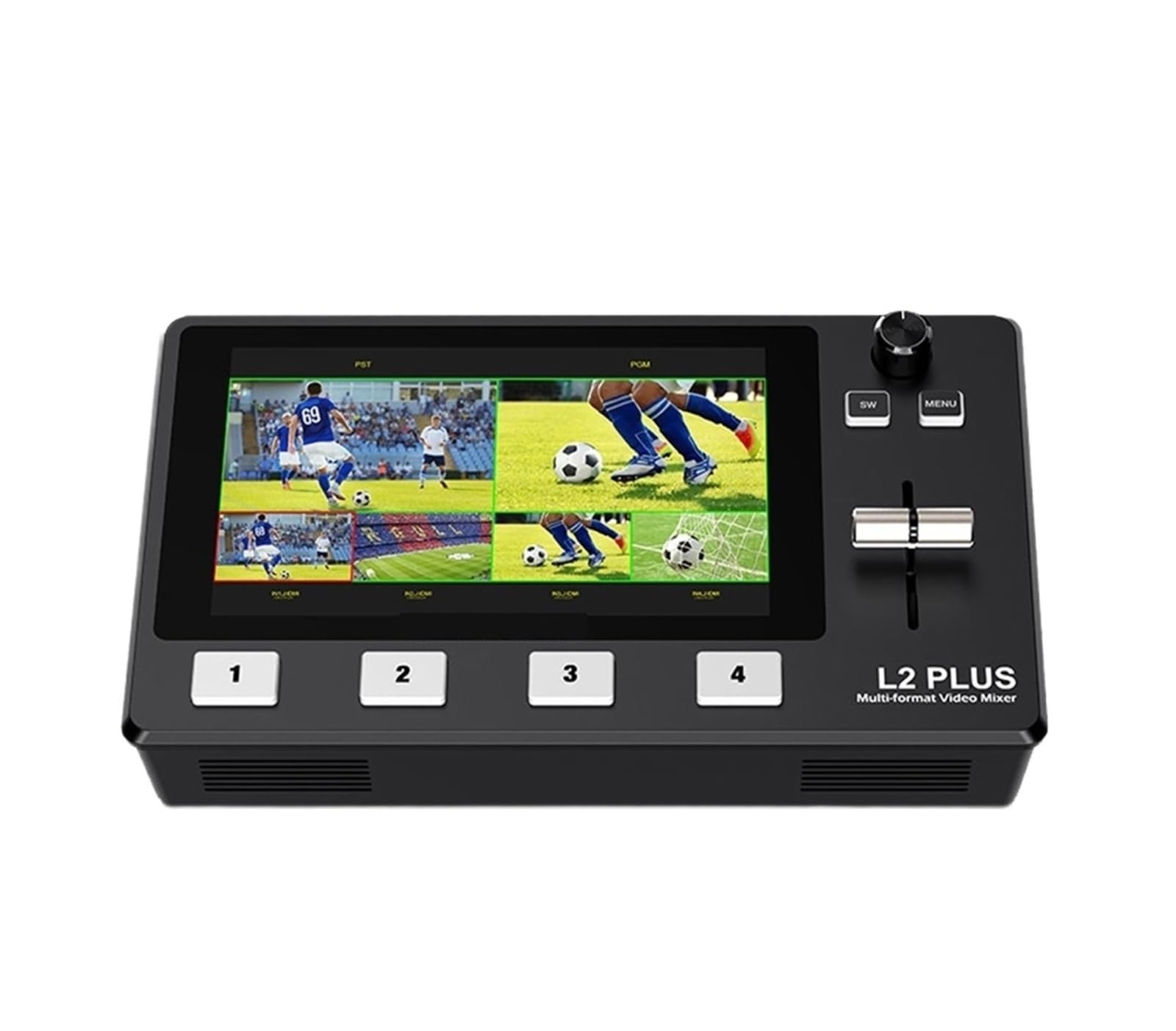 Digitalkonverter, L2 Plus 5,5-Zoll-LCD-Multikamera-Videomischer-Umschalter mit Touchscreen-PTZ-Steuerung, Chroma-Key, USB 3.0 for Live