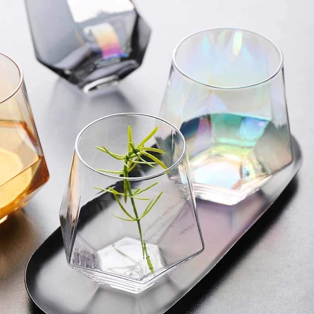 Estante para vino Decantador de whisky Juego de 2 vasos de whisky Vasos de agua potable premium irrompibles Vaso transparente de 300 ml Perfectamente ponderado para bebidas cortas Seguro apilable (