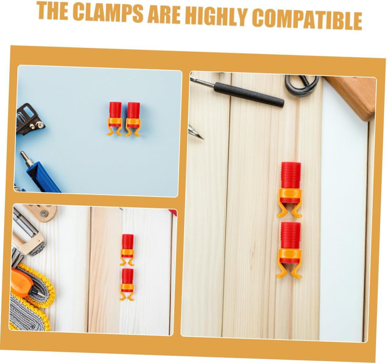 Homoyoyo 15pcs Woodworking Screw Gripper Clamp Set Plastic Screw Holder Sleeve with Universal Fixing Function and Woodworking Tools Use