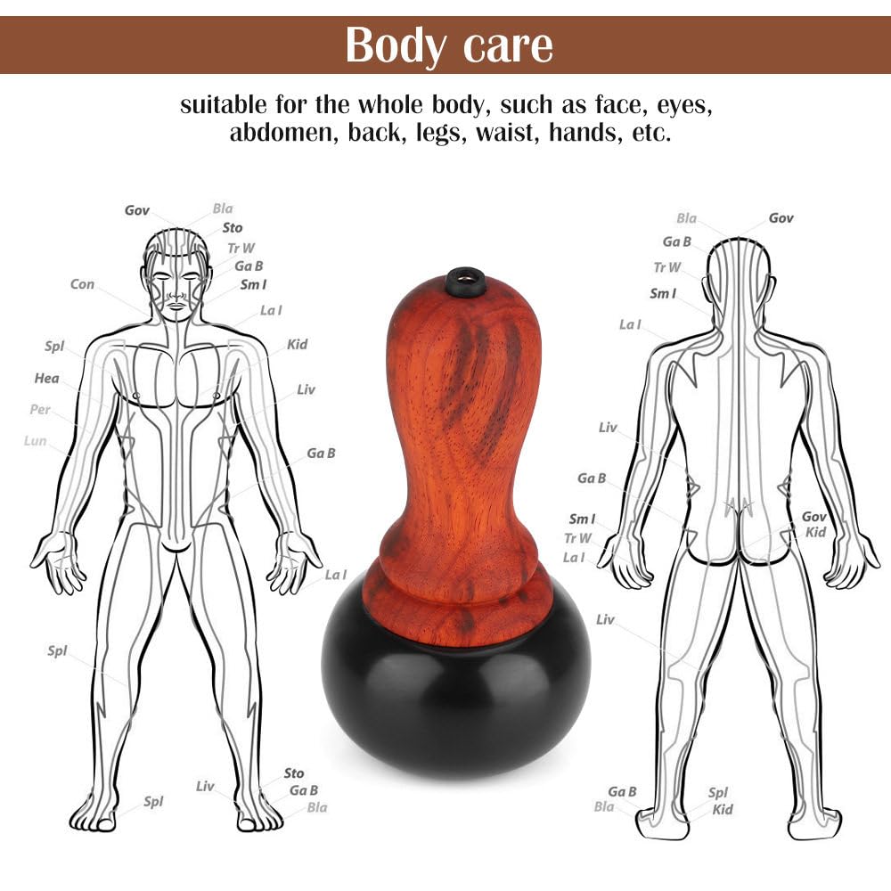 Masajeador Eléctrico De Piedras Calientes Gua Sha, Control De Temperatura De Cinco Velocidades, Para Relajación En Casa Y Alivio Del Dolor, Para Rostro,Ojos,Abdomen,Espalda,Piernas,Cintura Y Manos