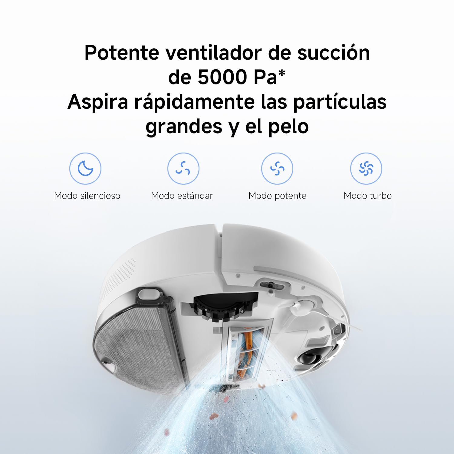 XIAOMI Robot Vacuum S40C, Aspirador y fregona 2 en 1, 5000Pa de succión, navegación Inteligente LDS, Recarga automática, Compatible con Suelos Duros y alfombras de Pelo Corto - 4