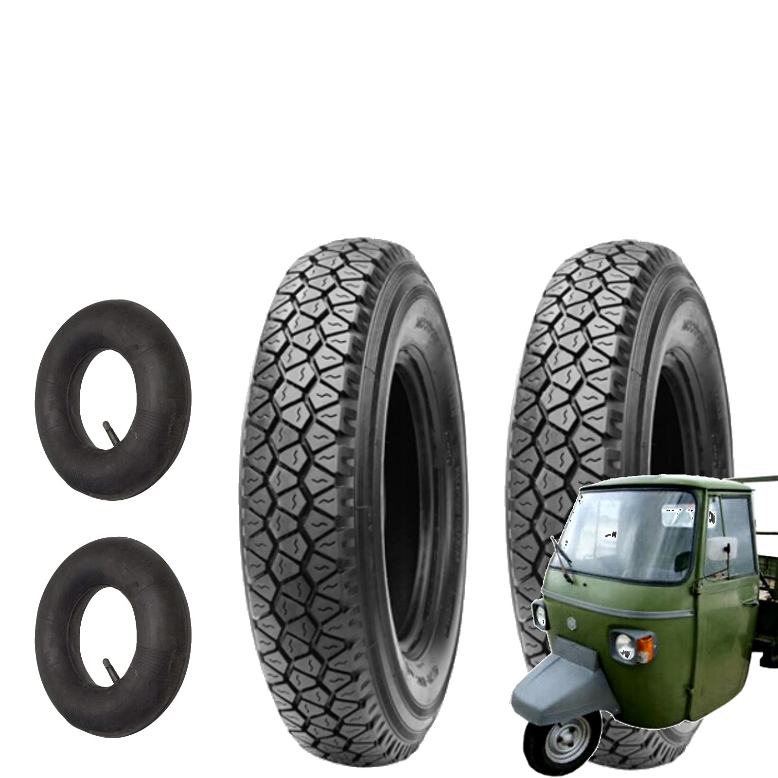 2 Pneumatici Deestone 3.50-10 Con Camere D'Aria - Per Vespa PX 125-200 - Foto 12