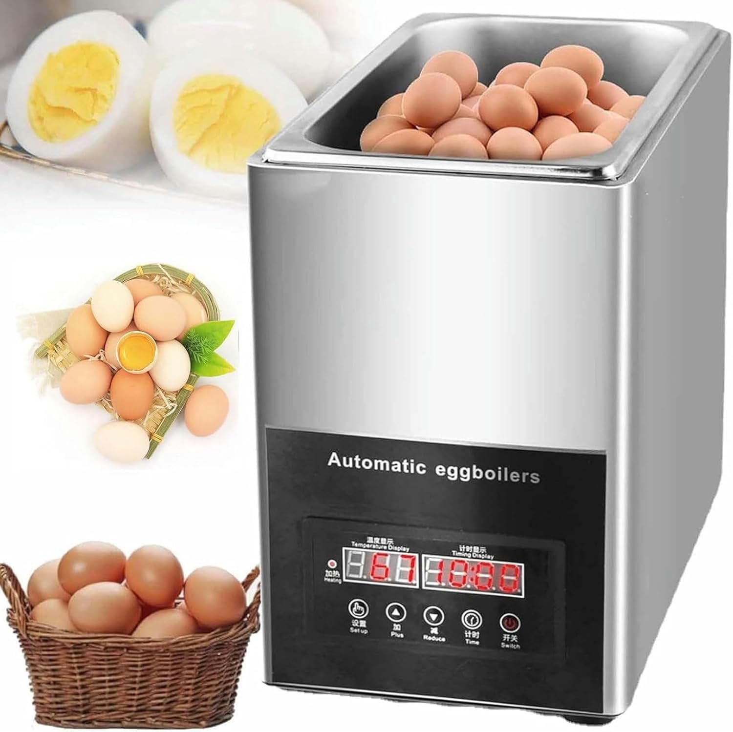 LjlXanthiper Home Hot Spring Egg Cooker,Soft Boiled Egg Machine,Half-Boiled Egg Machine,Egg Automatic Boilers,Professional 9L Large Capacity,For Hotel,School,Postpartum Care Center