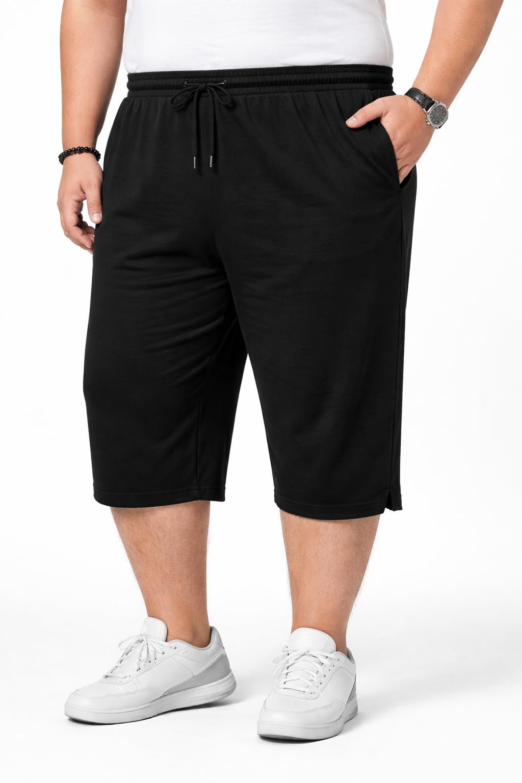Men’s Plus Size Capri Pants | 3/4 Cotton Shorts for Men | Comfortable Loose Fit | Big Size | Casual Summer Wear-image-20