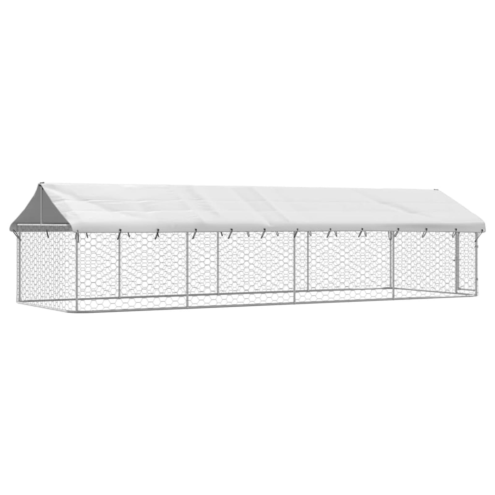 Gabbia Cane, Box per Cani da Esterno, Box Cane Esterno, Gabbia per Cani da Esterno con Tetto 600x200x150 cm