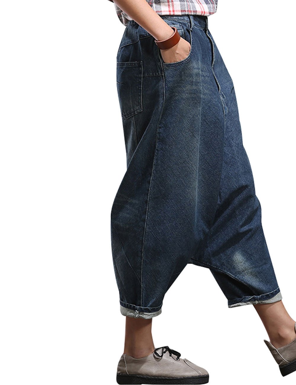 Youlee Femmes Big Crotch Sarouel Pantalon