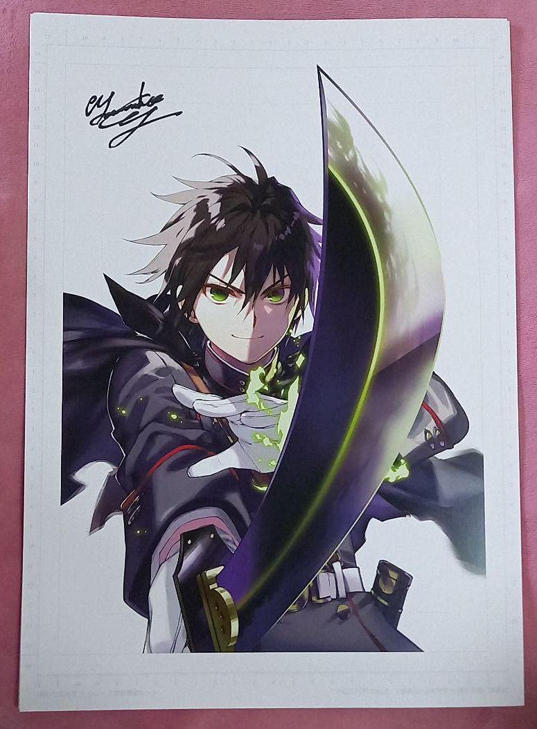 終わりのセラフ　作者サイン入り複製原画 Amazon.co.jp: 終わりのセラフ 複製原画 複製原稿 サイン入り