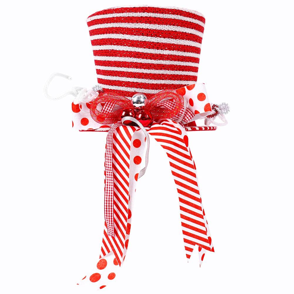 HOKZYHOUSE Cappello a cilindro con schiaccianoci di Natale, cappello per albero di Natale, per feste di Natale, casa, soggiorno, decorazione da tavolo (#1