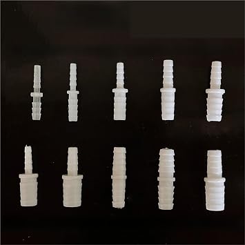 Zkenyao-Brass Connector 4-12mm Direct Plastic Reducing Barb Connectors Aquarium Tank Air Pump Adapter Irrigation Hose Joint Fittings 2/5PCS, Simple to Install9mm X 12mm,2pcs