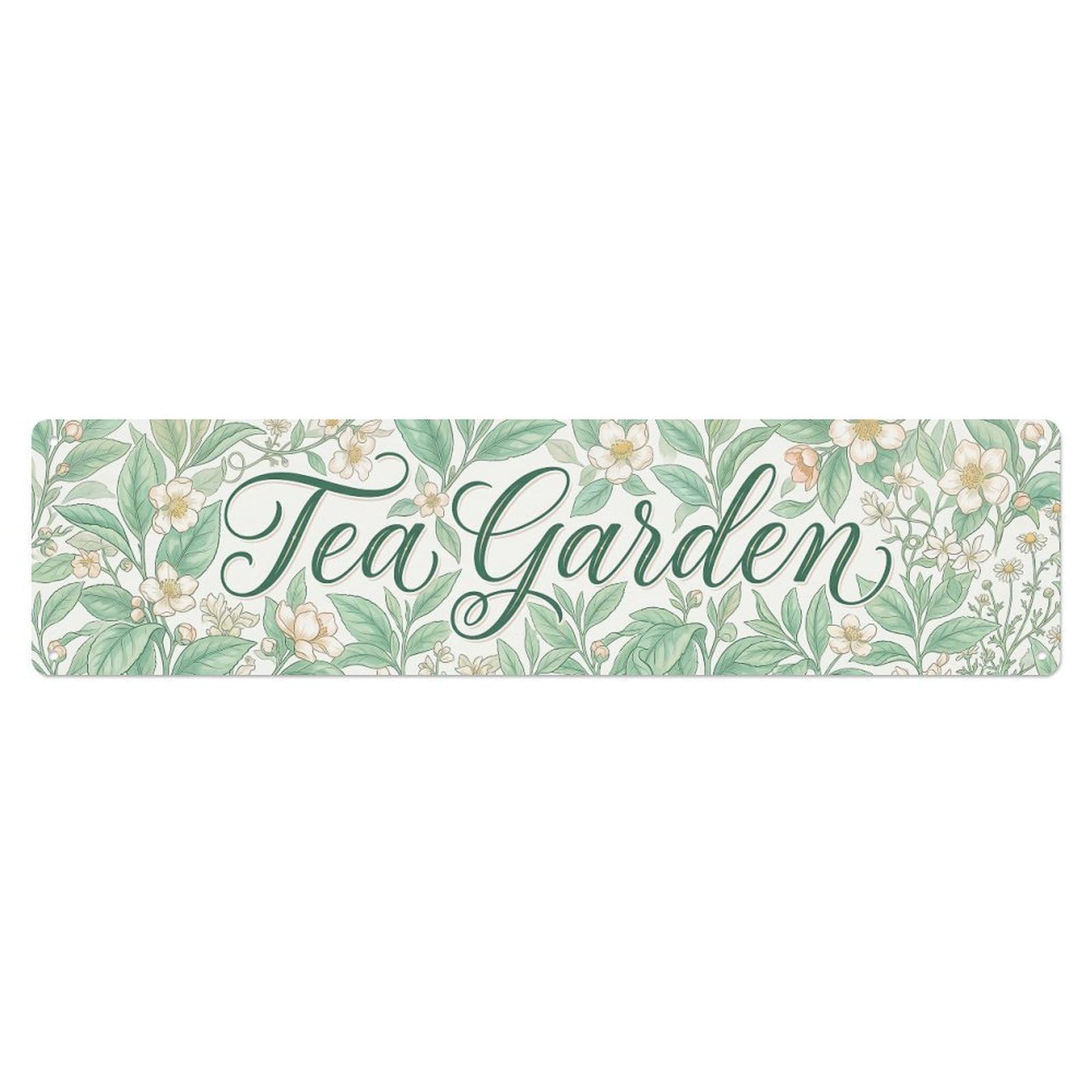 Tea Garden Farmhouse Wall Metal Tin Sign