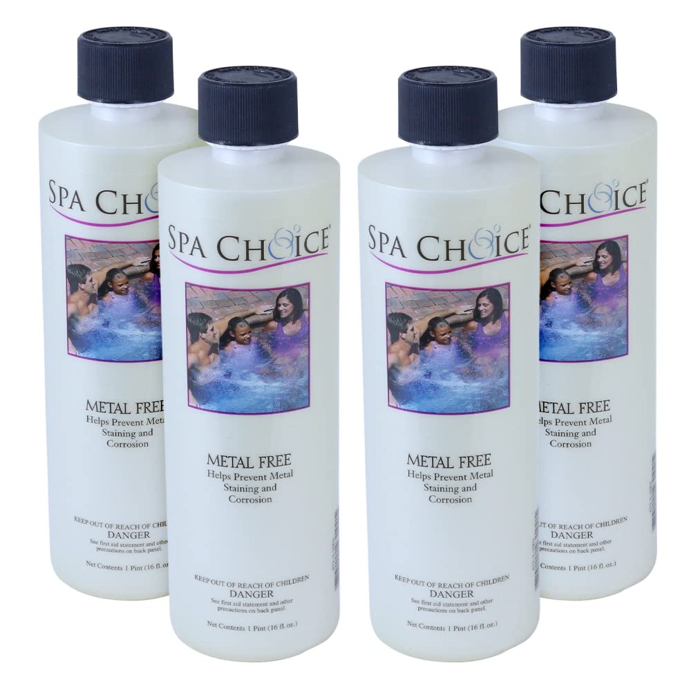 Spa Choice 472-3-1001-04 Metal Free for Spas and Hot Tubs (4 Pack), 1 pint