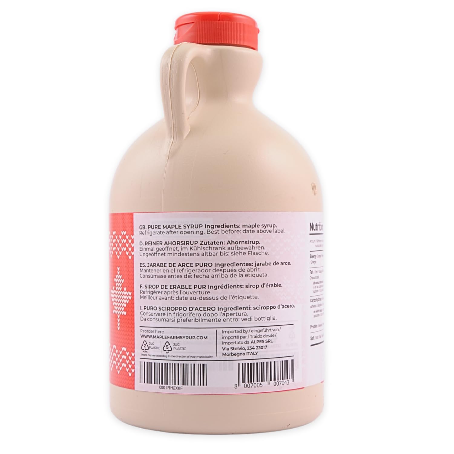 MapleFarm - Pur Sirop d'érable Catégorie A, Foncé - goût robuste - 1 litres (1,32 Kg) - Édition de Noël - Original maple syrup - Grade A - Dark, robust taste - Sirop d'érable pur - Pancake sirop