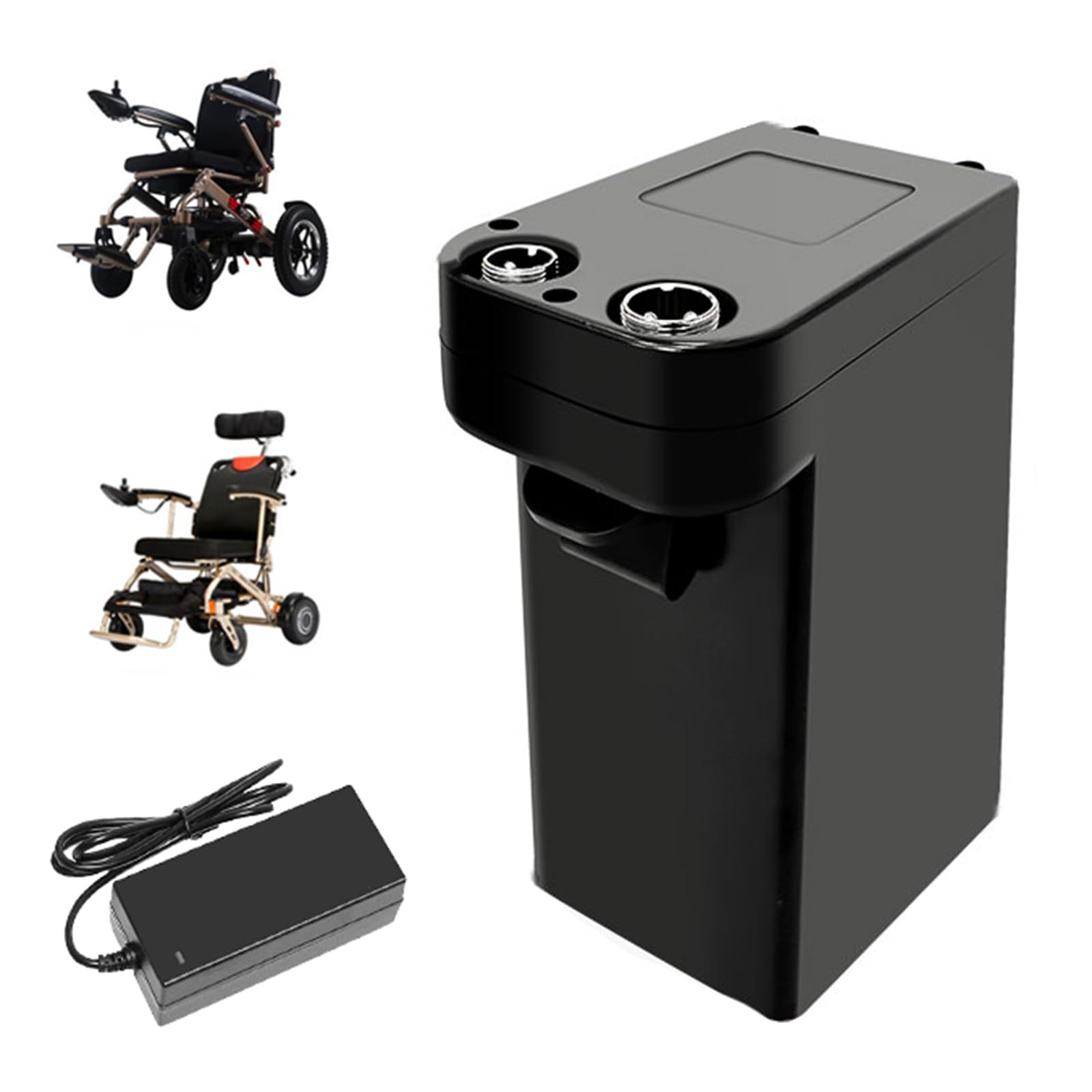 Batería de Litio para Silla de Ruedas de 24 V y 10 Ah | Batería de plomo-ácido de repuesto para silla de ruedas, incluye cargador y BMS.