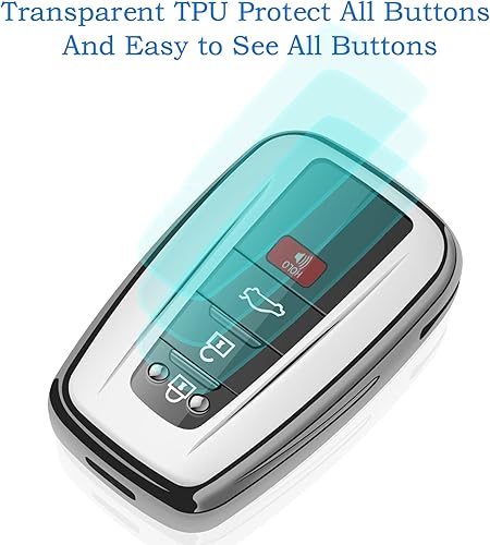 Miniatura 4 de Tukellen Para Toyota Key Fob Cover Special Soft TPU Key Shell Case Protector Compatible con Camry Avalon C-HR Prius Corolla GT86 Highlander RAV4