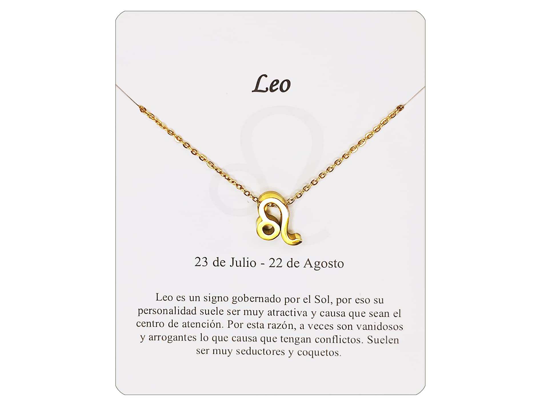 Only faith Collar Signo Zodiaco Acero Inoxidable hermosa Tarjeta Significado Signo Zodiacal Colgante Horóscopo Para mujer Regalo Cumpleaños
