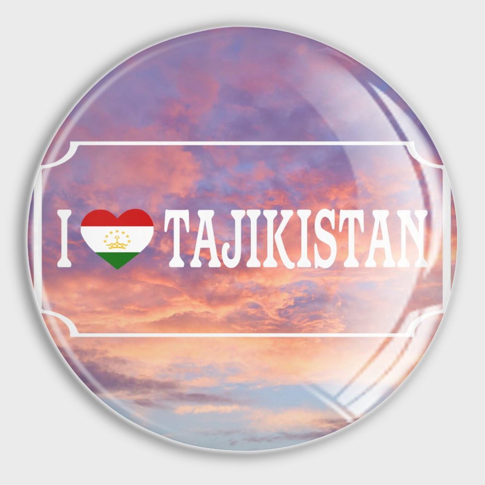 Aimants de paix pour bureau et armoire motif Tadjikistan lot de 4
