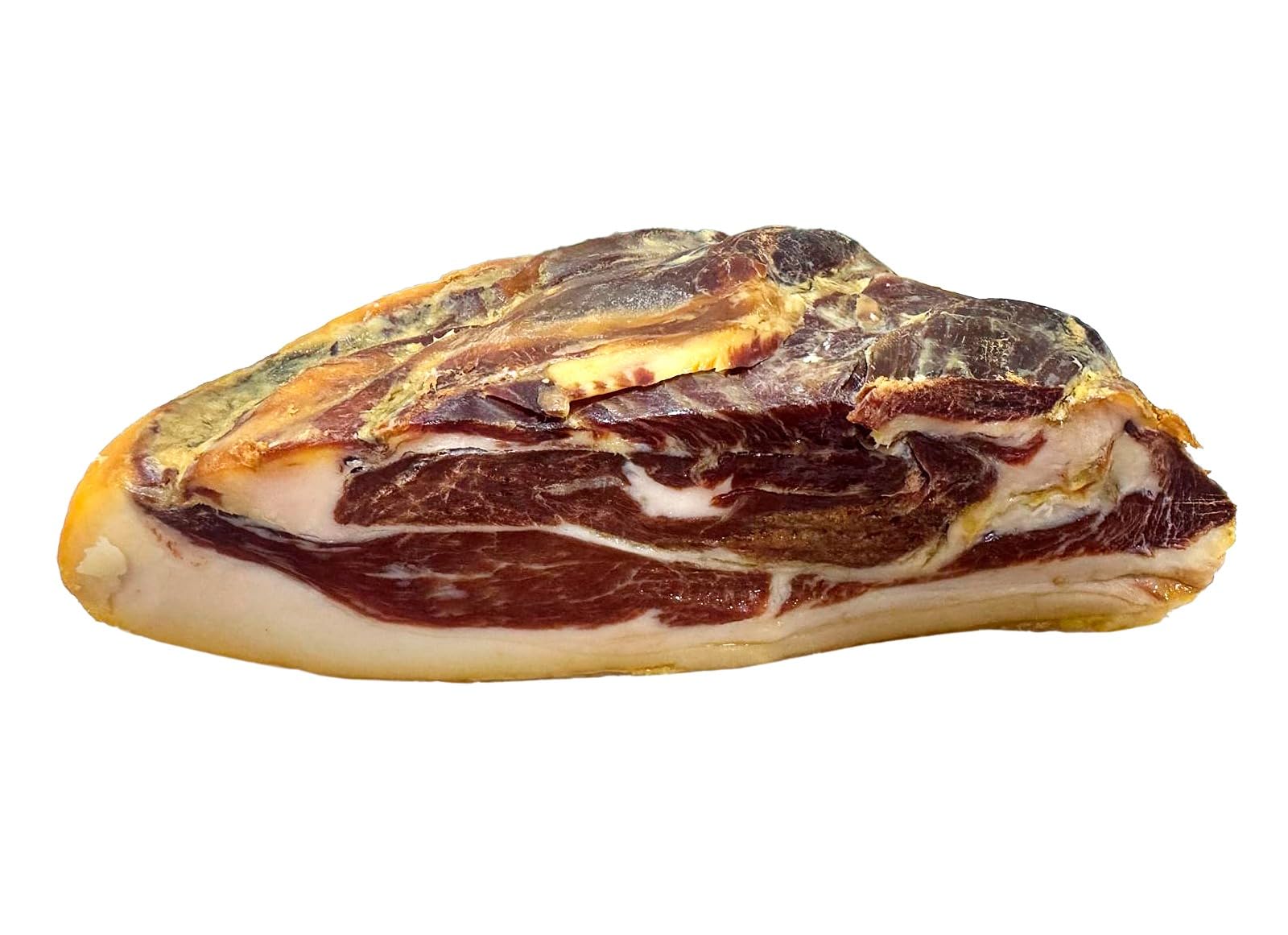 Jambon Serrano Cru Désossé. Course DUROC emballé sous vide. Taco au Jambon d'environ 800grs. et minimum 18 mois de cicatrisation. Jambons désossés. Jambons Serrano d'Espagne.