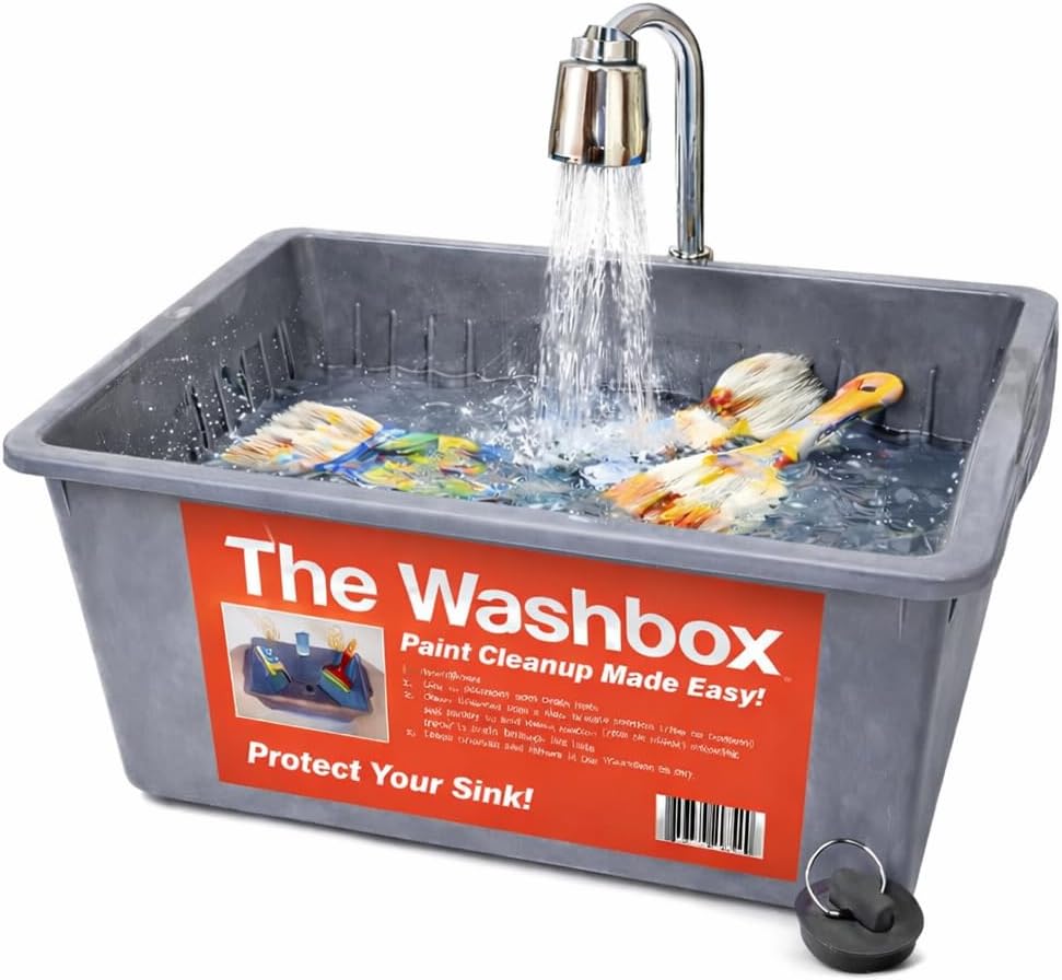 Paint Tray for Brush Clean Up Large Insert for Sinks to Make Paint Cleanup Easy