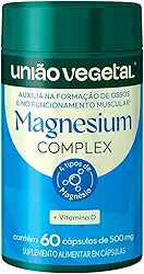 Magnésio Complex, 60 Cápsulas, Suplemento com Citrato, Malato, Bisglicinato, Taurato de Magnésio e Vitamina D3