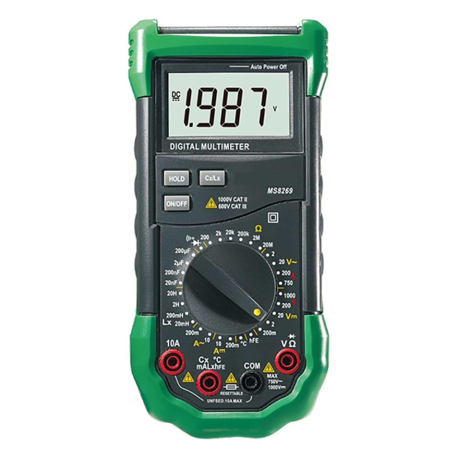 Multímetro Digital MS8269 3 1/2, Medidor LCR, Voltaje CA/CC, Resistencia De Corriente, Capacitancia, Probador Inductancia Temperatura Análisis Detección Preciso Exhaustivo
