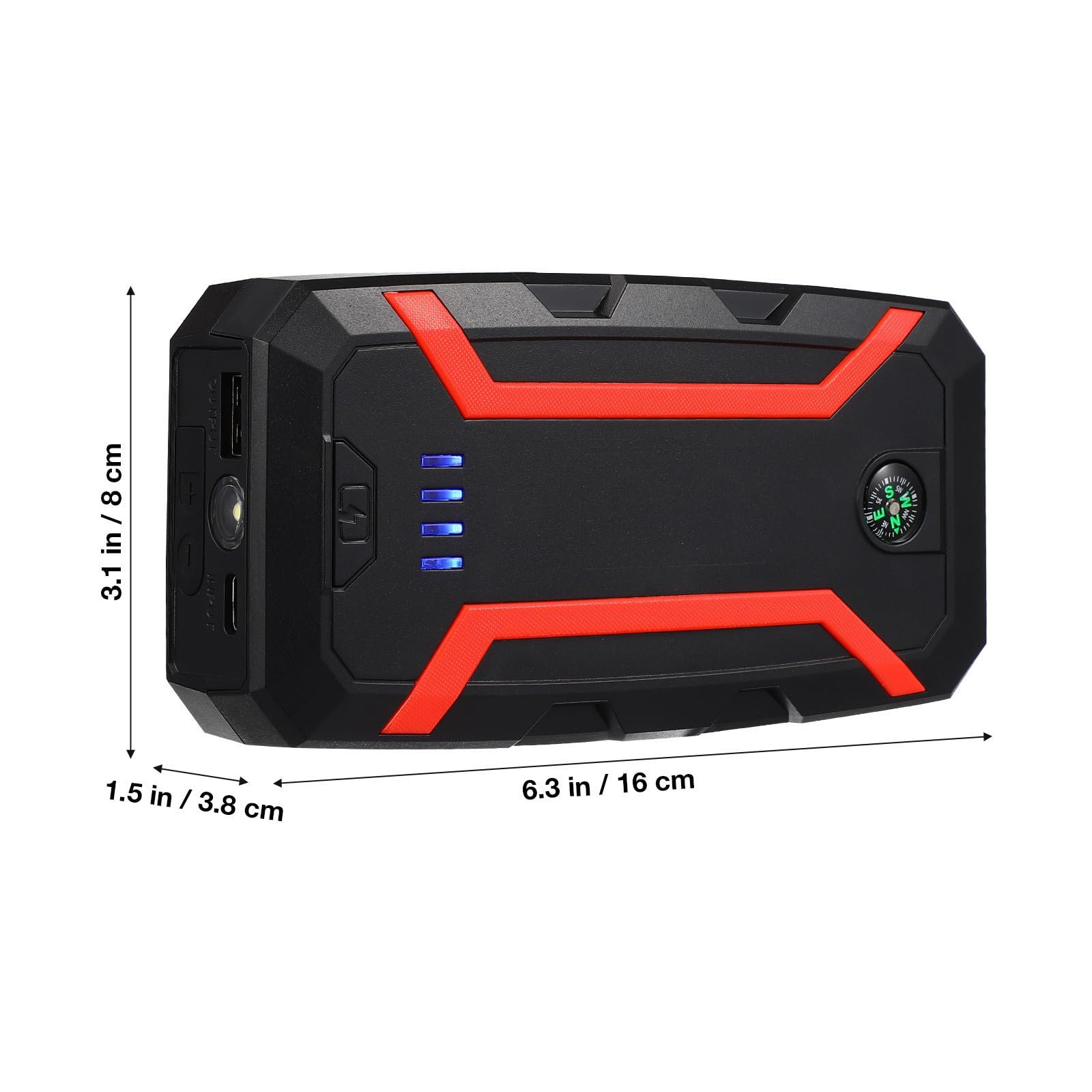 Avviatore di Emergenza Auto A2-1500 30000mah Abs Nero