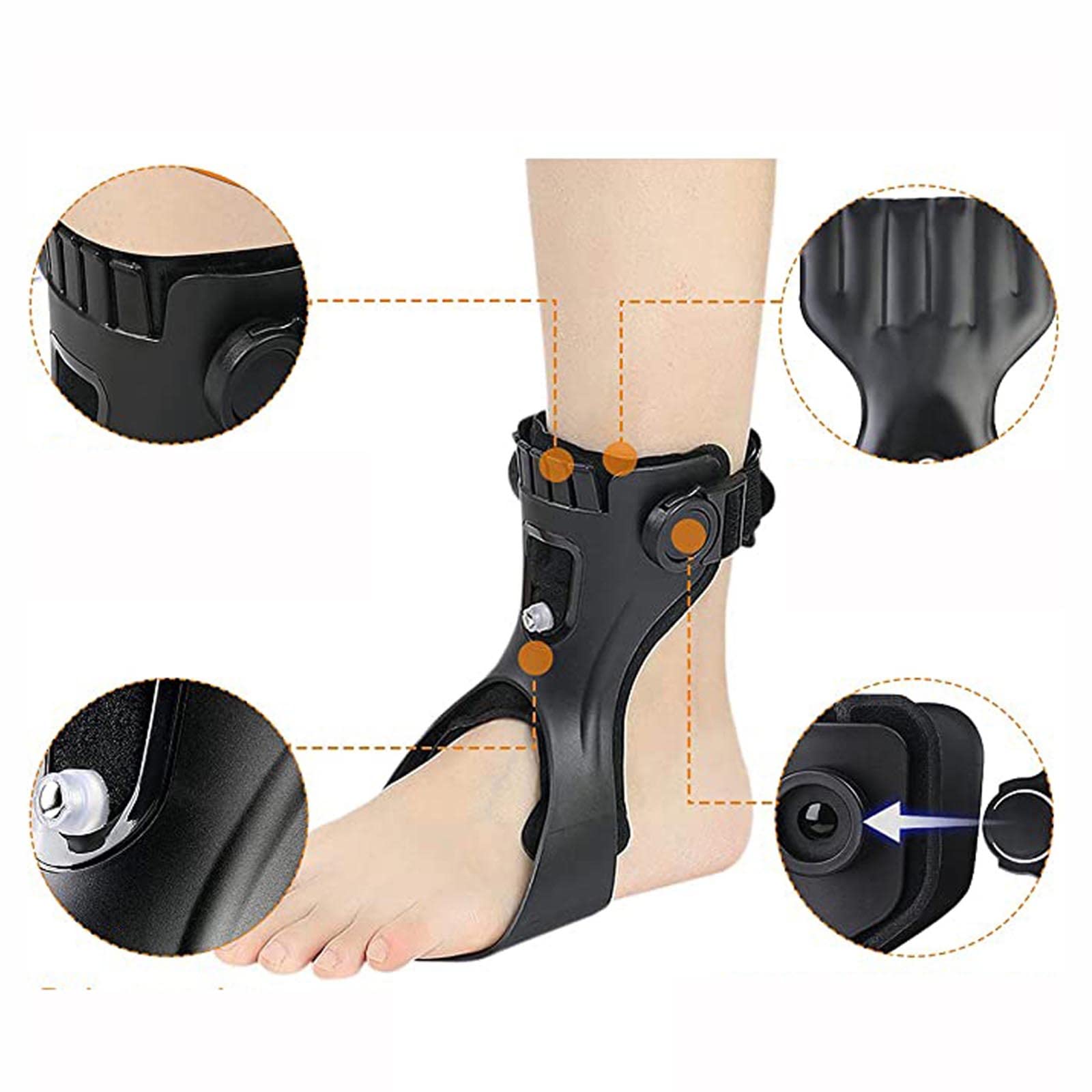 Orteza z opadającą stopą Orteza AFO Orteza stawu skokowego Wsparcie stopy Varus Foot Valgus Brace dla mężczyzn i kobiet,A1/right,L