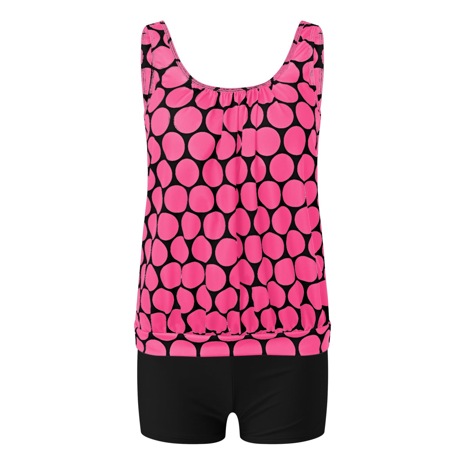 Traje de Baño de 2 Piezas para Mujer Tankini Vintage Cintura Alta Push Up Conjunto Deportes Bikini