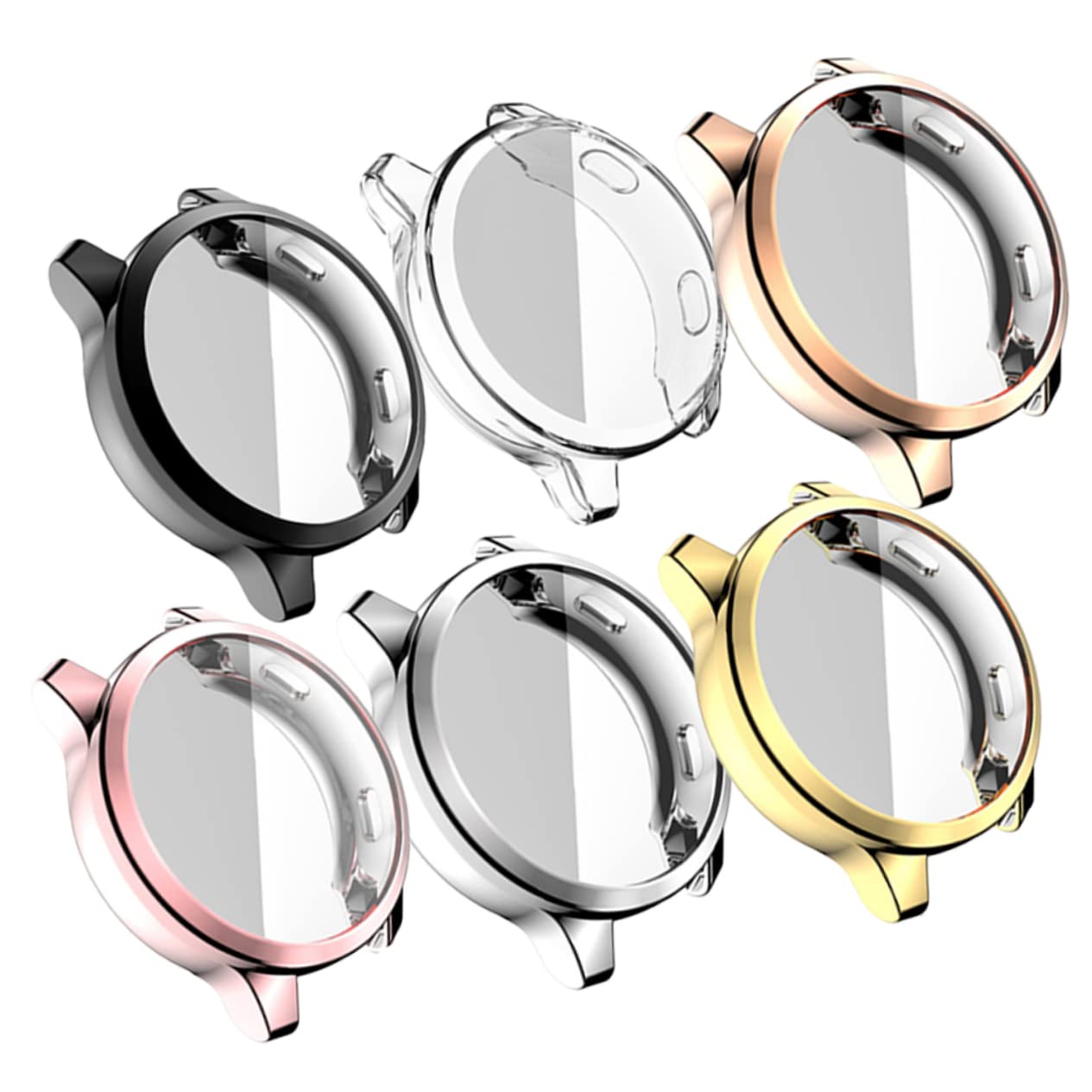 Housoutil 5 Juegos De Protectores De Pantalla para Reloj 2s 4s Carcasa De TPU Resistente Que Protege Los Bordes Curvos Elegantes Y Cómodos 6 Unidades X 5