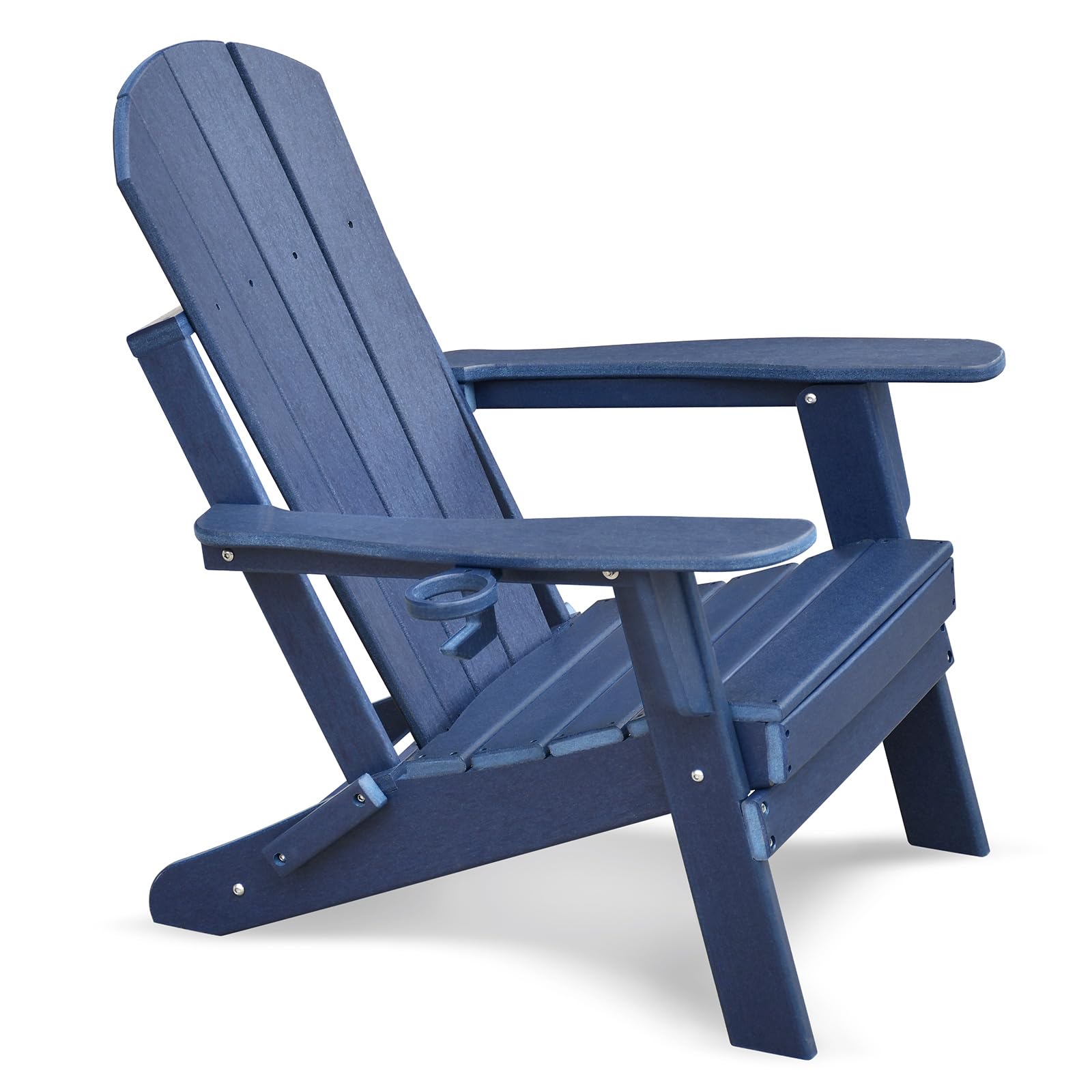 ART TO REAL ATR Adirondack Stuhl mit Getränkehalter,Klappbar Adirondack Chair Kunststoff,Wetterfester Gartenstuhl, Gartensessel aus Outdoor-Stuhl für Garten,Terrasse