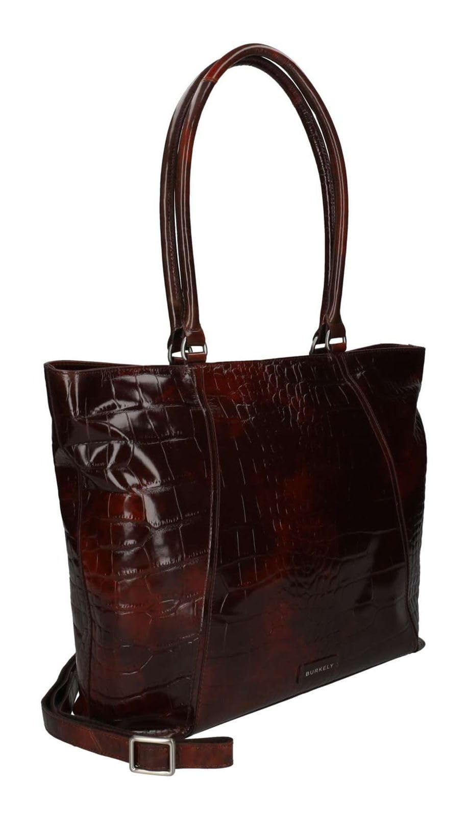 Burkely Cuero bolso de hombro bolso bandolera Cool Colbie Wide Tote 15,6" Burgundy rojo oscuro