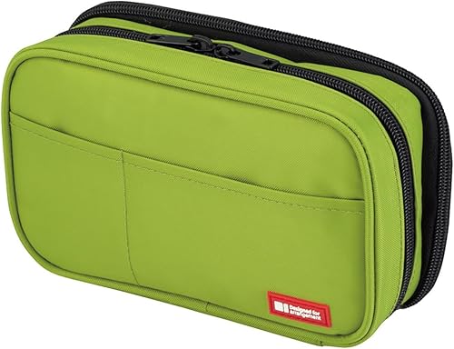 Miniatura 24 de LIHIT LAB Estuche de lápices con triple cremallera de gran capacidad para escuela, oficina, universidad, gran capacidad, 8 compartimentos, bolsa de