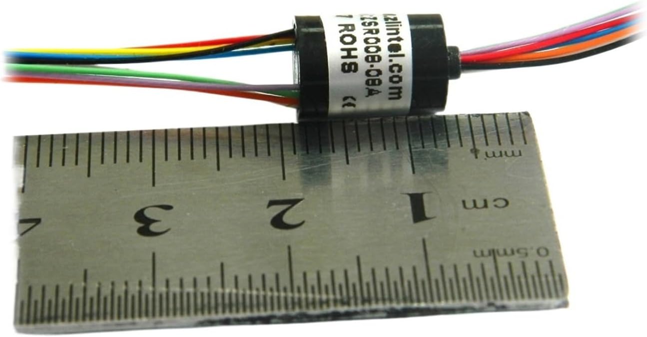1PCS Miniature Conductive Slip Ring Outer Diameter 8mm 8-Way 2A Collector Ring Visible Anchor Fish Conductive Slip Ring Drum Accessories