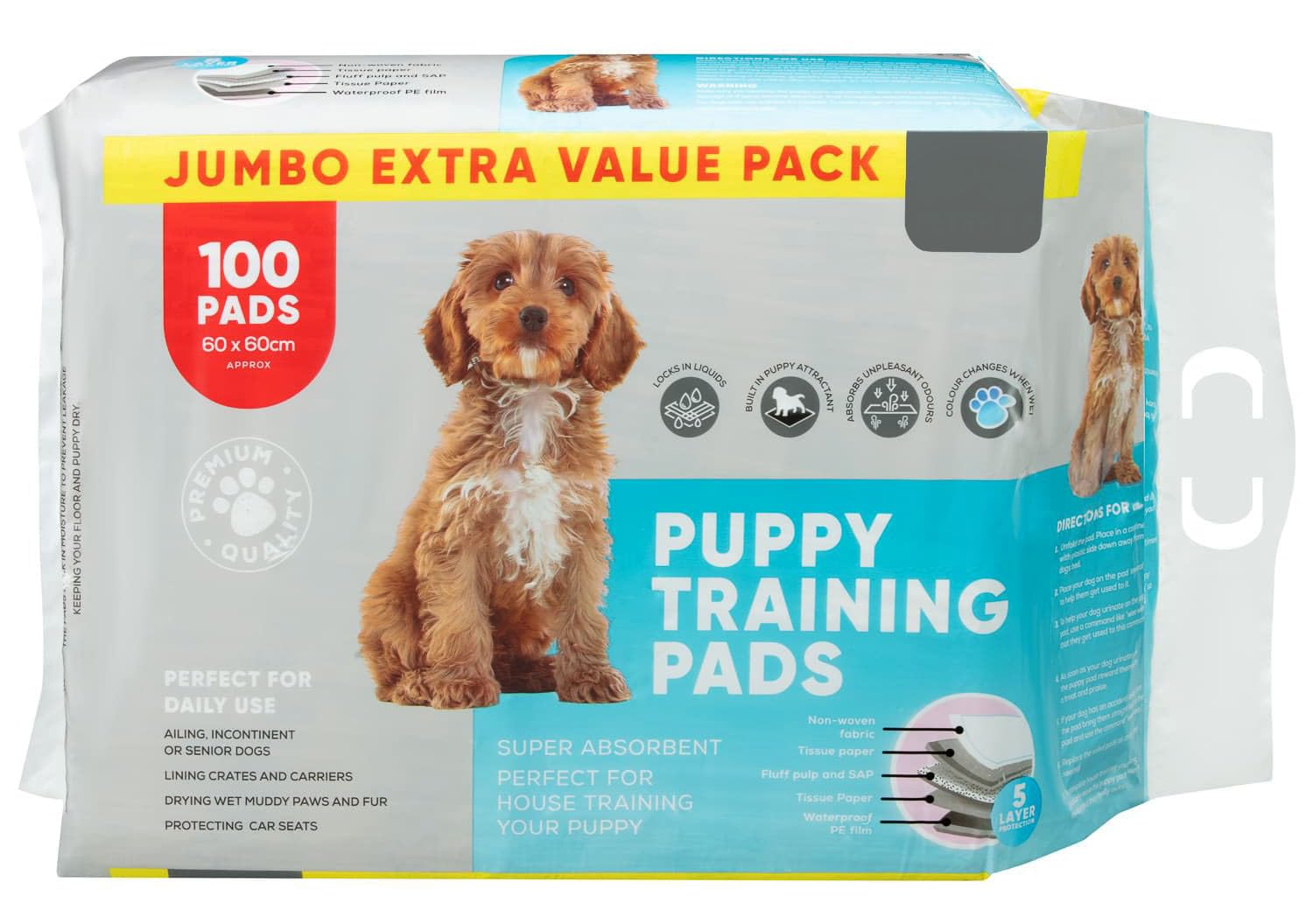 FAHAAM Puppy Training Pads 60 x 60cm 100pk