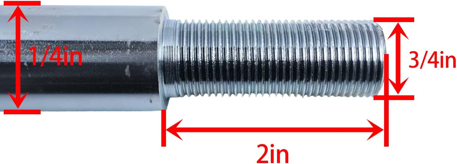 1401-40 Go Kart Live Rear Axle 1" x 40" Solid Steel 3/4" Step Down Compatible with Cart Drift Trike