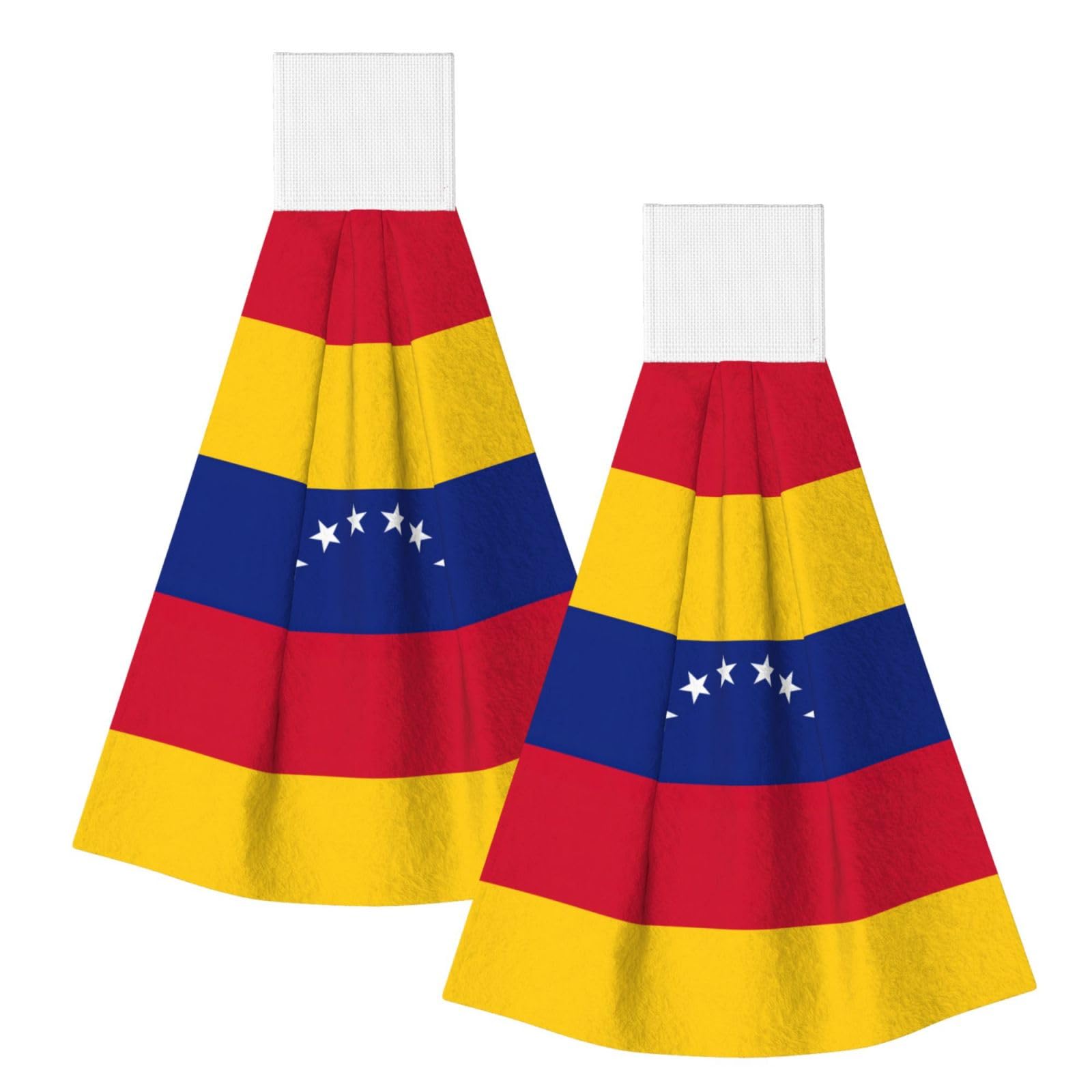 DUWAA Flag Of Venezuela Print Hanging Hand Towel Quick Dry Bathroom Towel Soft Kitchen Towel