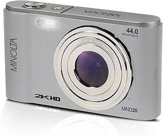 Minolta MND20 44 MP / 2.7K Ultra HD Digital Camera (Silver)