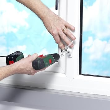 Cardea Window Restrictor for uPVC Windows, Child Safety Locks, White 2 Pack