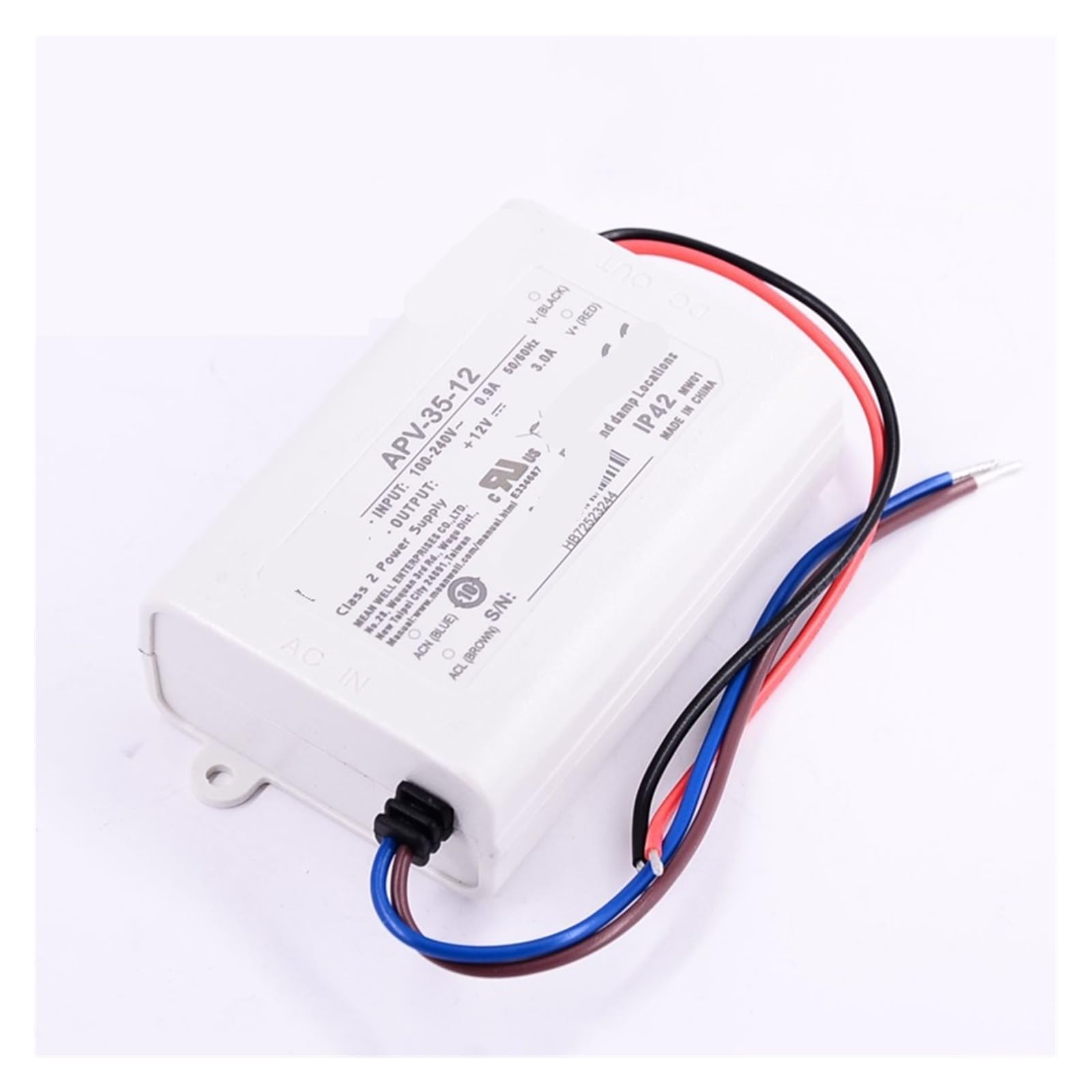 Zasilacz LED z pojedynczym wyjściem 35 W, 5 V/12 V/15 V/24 V, seria APV-35(APV-35-12)