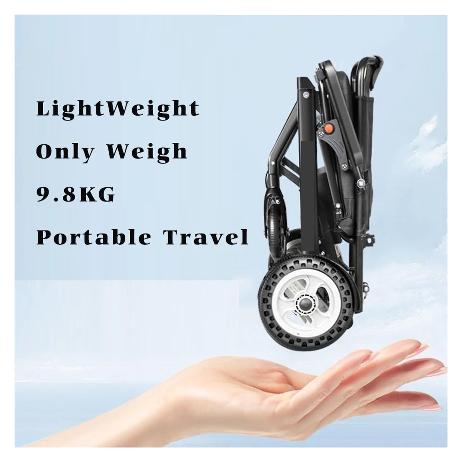 La Sedia A Rotelle Elettrica Ultraleggera Da 9,8 Kg For Anziani Portatile Può Essere Ripiegata Sullo Scooter Intelligente Automatico Del'aereo Mobilità Confortevole Fluida(With two battery)