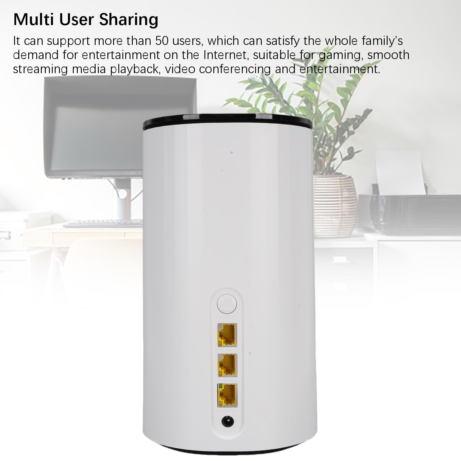 Jectse Dual Band WiFi 6 Router - Slot a 2 SIM Card, Porta Wan LAN da 2,5 8 Incorporate in Antenne Cellulari a Banda Larga, Supportano più di 50 Utenti, (Spina europea)