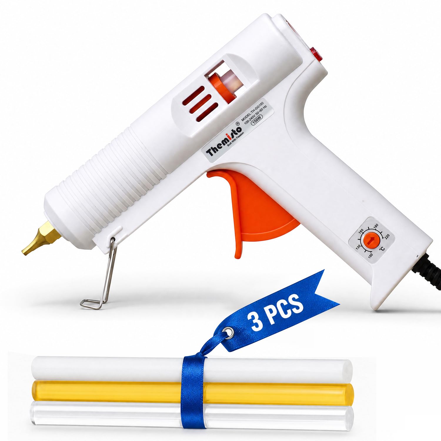 Themisto 150W Hot Glue Gun - 3 Free Sticks -1 Themisto 150W Hot Glue Gun - 3 Free Sticks -1