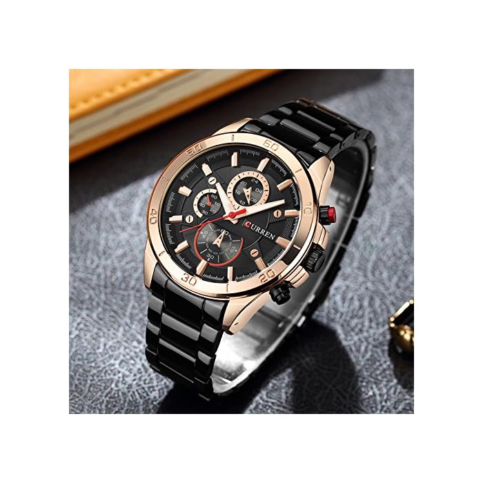 CURREN 8275 Luxury Tungsten Acero Reloj para Hombres de Negocios Relojes de Pulsera Deportivos análogos Ocasionales - Imagen 11