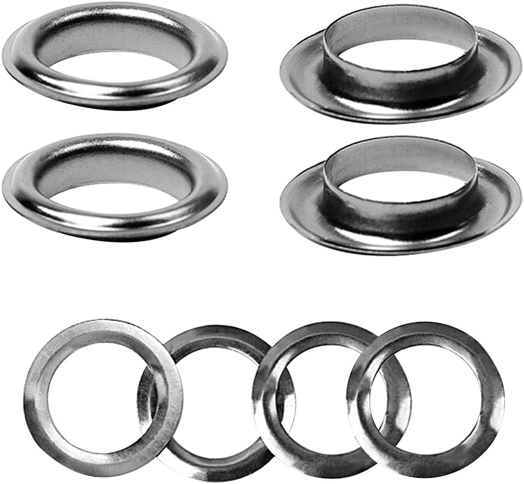 WedDecor 30mm Gun Metal Brass Eyelets Grommets with Washers for Clothing and Leathercraft, Washers for Vinyl Banners & Canvas Holding, DIY Projects, 100pcs