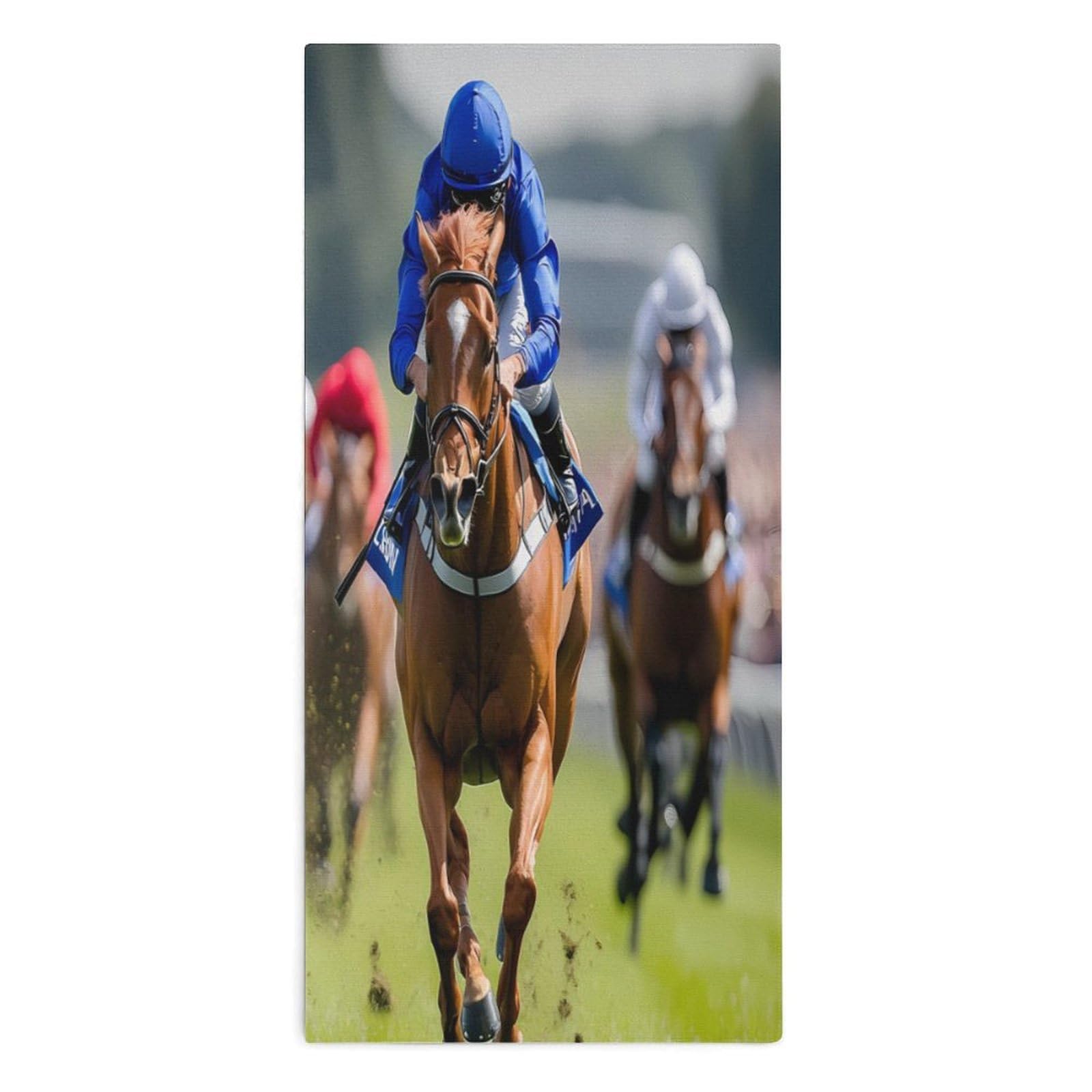 TXFBTRFSA Horse Racing Hand Towels for Adult Face Towel Bath Beach Swim Accessories