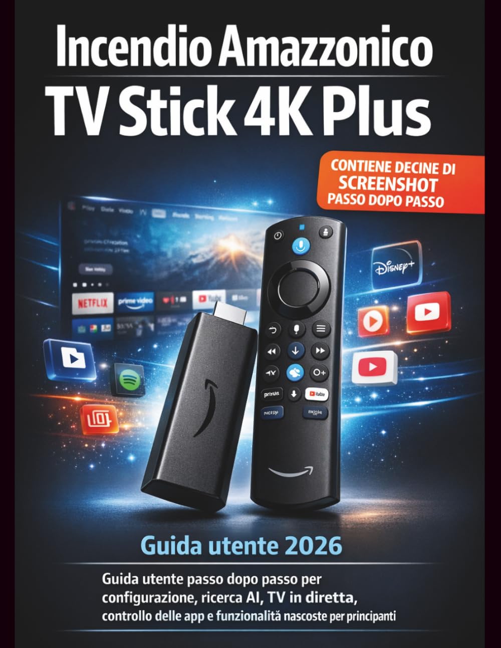 Incendio Amazzonico TV Stick 4K Plus Guida utente 2026: Guida utente passo dopo passo per configurazione, ricerca AI, TV in diretta, controllo delle app e funzionalità nascoste per principianti