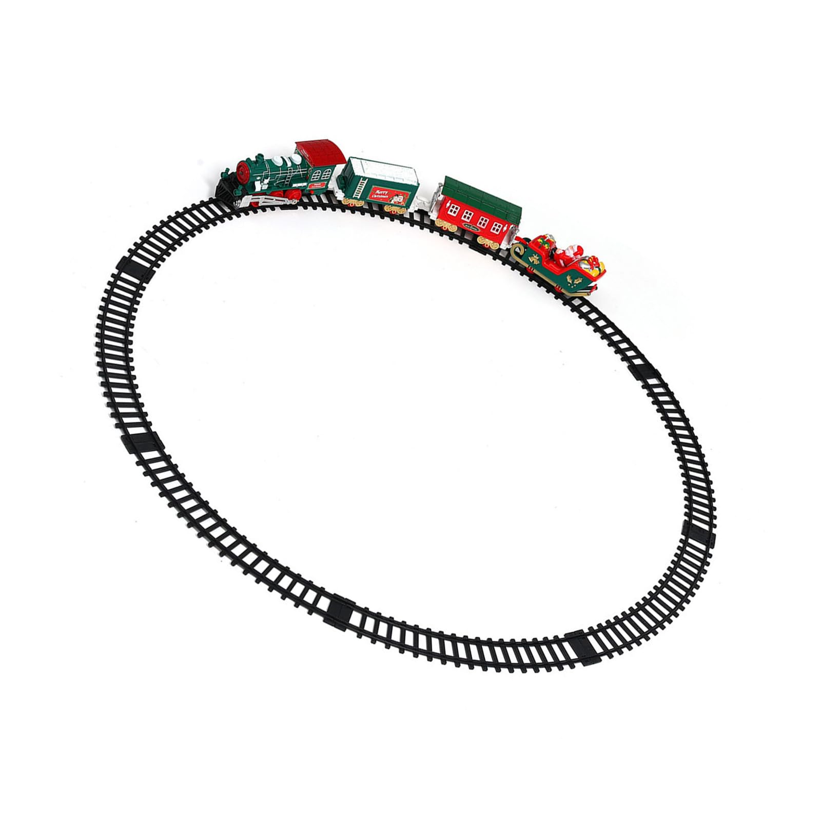 Decoración de tren navideño con música