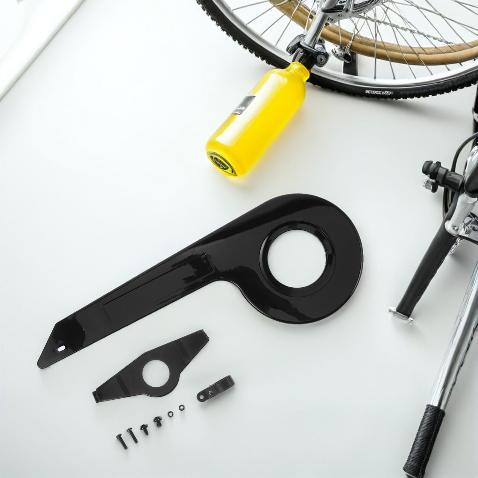 Cabilock Protezione per Catena Bicicletta Copricatena per Pignone 32-36T Copripedivella Leggero Anti-Rumore Compatibile Mountain Bike e Bici da Corsa